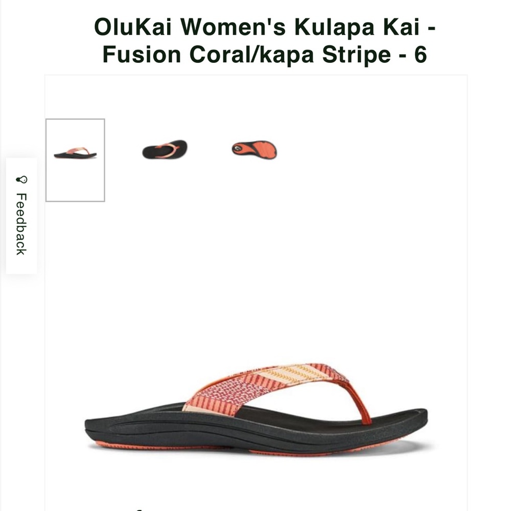 OluKai Women's Kulapa Kai - Fusion Coral/kapa Stripe - 5